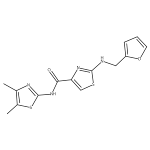 N-[(2E)-4,5-dimethyl-1,3-thiazol-2(3H)-ylidene]-2-[(furan-2-ylmethyl)amino]-1,3-thiazole-4-carboxamide Structure