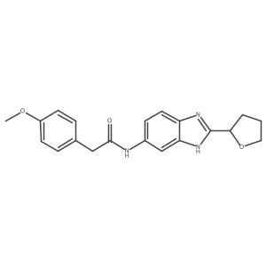 2-(4-methoxyphenyl)-N-[2-(tetrahydrofuran-2-yl)-1H-benzimidazol-5-yl]acetamide Structure