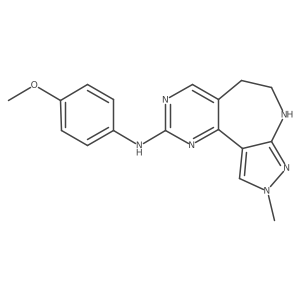 N-(4-Methoxyphenyl)-9-methyl-5,6,7,9-tetrahydropyrazolo[3,4-b]pyrimido[4,5-d]azepin-2-amine结构式