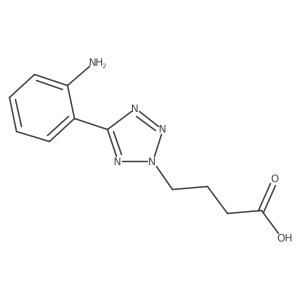 4-(5-(2-aminophenyl)-2H-tetrazol-2-yl)butanoic acid Structure