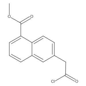 6-Chlorocarbonylmethyl-naphthalene-1-carboxylic acid methyl ester结构式