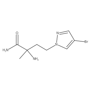 2-Amino-4-(4-bromo-1h-pyrazol-1-yl)-2-methylbutanamide结构式
