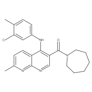 Azepan-1-yl(4-((3-chloro-4-methylphenyl)amino)-7-methyl-1,8-naphthyridin-3-yl)methanone Structure