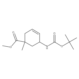Methyl 5-(tert-butoxycarbonylamino)-1-methylcyclohex-3-enecarboxylate Structure