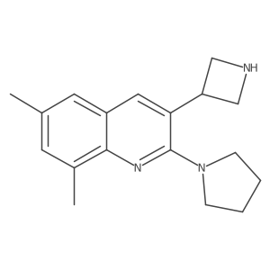 Quinoline, 3-(3-azetidinyl)-6,8-dimethyl-2-(1-pyrrolidinyl)- Structure