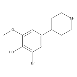 2-Bromo-6-methoxy-4-(piperidin-4-yl)phenol Structure