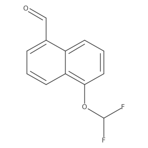 1-(Difluoromethoxy)naphthalene-5-carboxaldehyde结构式