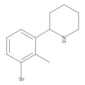 (S)-2-(3-Bromo-2-methylphenyl)piperidine结构式