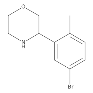 3-(5-Bromo-2-methylphenyl)morpholine结构式