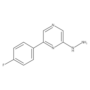 Pyrazine,2-(4-fluorophenyl)-6-hydrazinyl- Structure