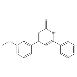 4-(3-methoxyphenyl)-2-phenyl-1H-pyrimidin-6-one结构式