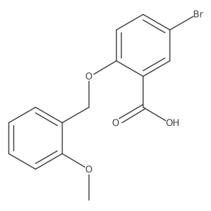 5-Bromo-2-({[2-(methyloxy)phenyl]methyl}oxy)benzoic acid结构式