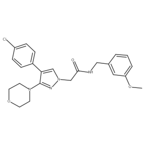 2-(4-(4-chlorophenyl)-3-morpholino-1H-pyrazol-1-yl)-N-(3-methoxybenzyl)acetamide Structure