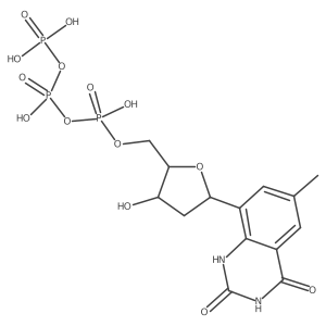 [hydroxy-[[(2R,3S,5R)-3-hydroxy-5-(6-methyl-2,4-dioxo-1H-quinazolin-8-yl)oxolan-2-yl]methoxy]phosphoryl] phosphono hydrogen phosphate Structure