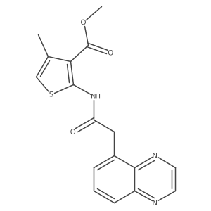 Methyl 4-methyl-2-(2-(quinoxalin-5-yl)acetamido)thiophene-3-carboxylate Structure