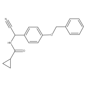N-{[4-(benzyloxy)phenyl](cyano)methyl}cyclopropanecarboxamide Structure
