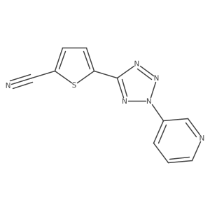 5-[2-(3-Pyridyl)tetrazol-5-yl]thiophene-2-carbonitrile Structure