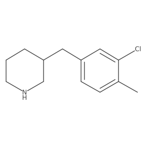 3-[(3-Chloro-4-methylphenyl)methyl]piperidine结构式