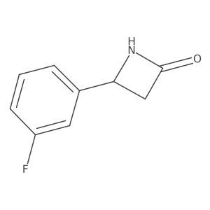 4-(3-Fluorophenyl)azetidin-2-one结构式