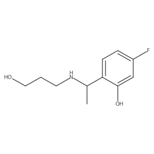 5-Fluoro-2-{1-[(3-hydroxypropyl)amino]ethyl}phenol结构式