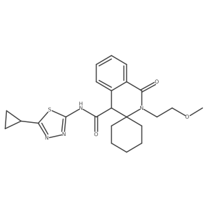 N-(5-cyclopropyl-1,3,4-thiadiazol-2-yl)-2'-(2-methoxyethyl)-1'-oxo-1',4'-dihydro-2'H-spiro[cyclohexane-1,3'-isoquinoline]-4'-carboxamide Structure