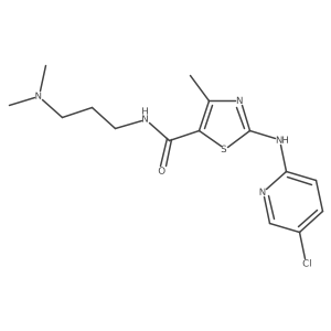 2-[(5-chloropyridin-2-yl)amino]-N-[3-(dimethylamino)propyl]-4-methyl-1,3-thiazole-5-carboxamide Structure
