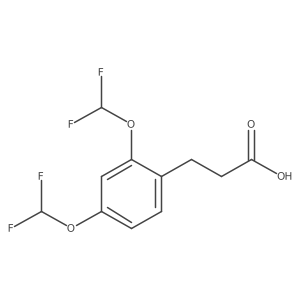 (2,4-Bis(difluoromethoxy)phenyl)propanoic acid结构式