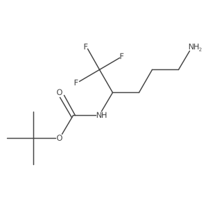 tert-butyl N-(5-amino-1,1,1-trifluoropentan-2-yl)carbamate结构式