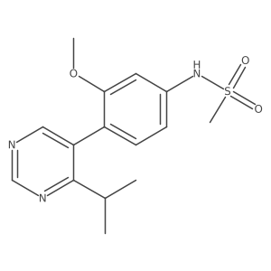 N-[3-methoxy-4-(4-propan-2-ylpyrimidin-5-yl)phenyl]methanesulfonamide Structure