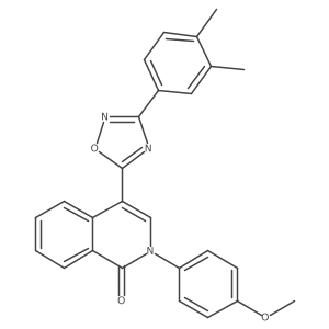 4-(3-(3,4-dimethylphenyl)-1,2,4-oxadiazol-5-yl)-2-(4-methoxyphenyl)isoquinolin-1(2H)-one结构式