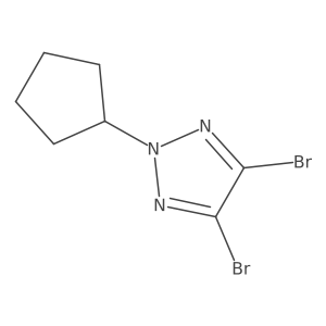 4,5-dibromo-2-cyclopentyl-2H-1,2,3-Triazole结构式
