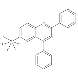6-Pentafluorosulfanyl-2,4-diphenylquinazoline结构式