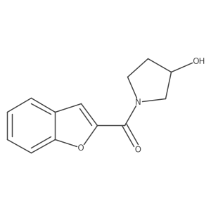 Benzofuran-2-yl(3-hydroxypyrrolidin-1-yl)methanone结构式