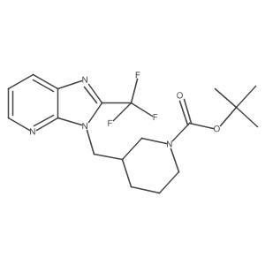 tert-Butyl 3-((2-(trifluoromethyl)-3H-imidazo[4,5-b]pyridin-3-yl)methyl)piperidine-1-carboxylate Structure