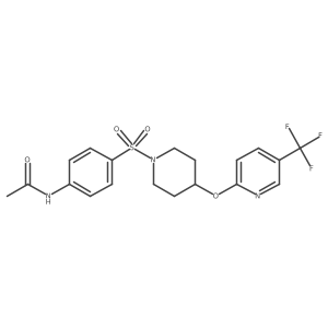N-(4-((4-((5-(trifluoromethyl)pyridin-2-yl)oxy)piperidin-1-yl)sulfonyl)phenyl)acetamide Structure