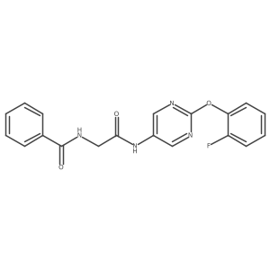 N-(2-((2-(2-fluorophenoxy)pyrimidin-5-yl)amino)-2-oxoethyl)benzamide Structure