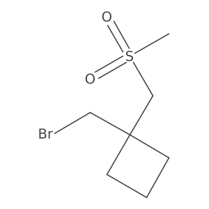 1-(Bromomethyl)-1-(methanesulfonylmethyl)cyclobutane Structure