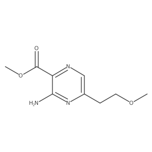 methyl 3-amino-5-(2-methoxyethyl)pyrazine-2-carboxylate Structure