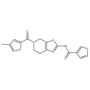 N-(5-(4-methylthiophene-2-carbonyl)-4,5,6,7-tetrahydrothiazolo[5,4-c]pyridin-2-yl)furan-3-carboxamide Structure