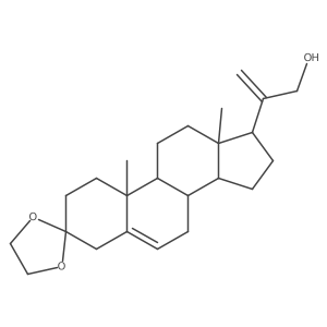 Pregna-5,20-dien-3-one, 20-(hydroxymethyl)-, cyclic 1,2-ethanediyl acetal Structure
