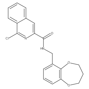 1-chloro-N-[(3,4-dihydro-2H-1,5-benzodioxepin-6-yl)methyl]isoquinoline-3-carboxamide结构式