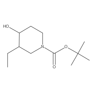 tert-Butyl 3-ethyl-4-hydroxypiperidine-1-carboxylate结构式