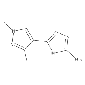 5-(1,3-Dimethyl-1h-pyrazol-4-yl)-1h-imidazol-2-amine结构式