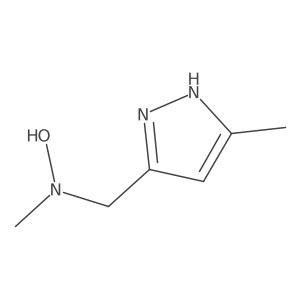 N-methyl-N-[(5-methyl-1H-pyrazol-3-yl)methyl]hydroxylamine Structure