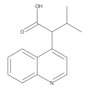 3-Methyl-2-(quinolin-4-yl)butanoic acid结构式