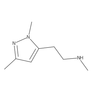 2-(1,3-Dimethyl-1h-pyrazol-5-yl)-N-methylethan-1-amine结构式