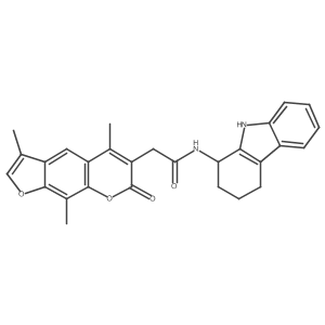 N-(2,3,4,9-tetrahydro-1H-carbazol-1-yl)-2-(3,5,9-trimethyl-7-oxo-7H-furo[3,2-g]chromen-6-yl)acetamide结构式