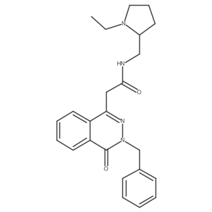 2-(3-benzyl-4-oxo-3,4-dihydrophthalazin-1-yl)-N-[(1-ethylpyrrolidin-2-yl)methyl]acetamide Structure