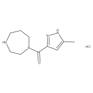 (1,4-Diazepan-1-yl)(5-methyl-1H-pyrazol-3-yl)methanone hydrochloride Structure