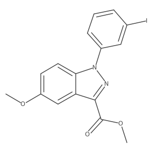 methyl 1-(3-iodophenyl)-5-methoxy-1H-indazole-3-carboxylate结构式